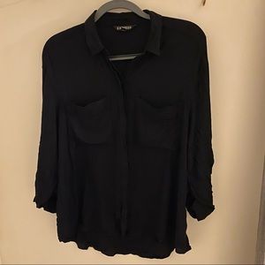 Express black portofino oversized shirt sz M